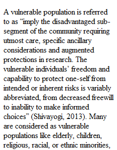 Vulnerable Populations Essay